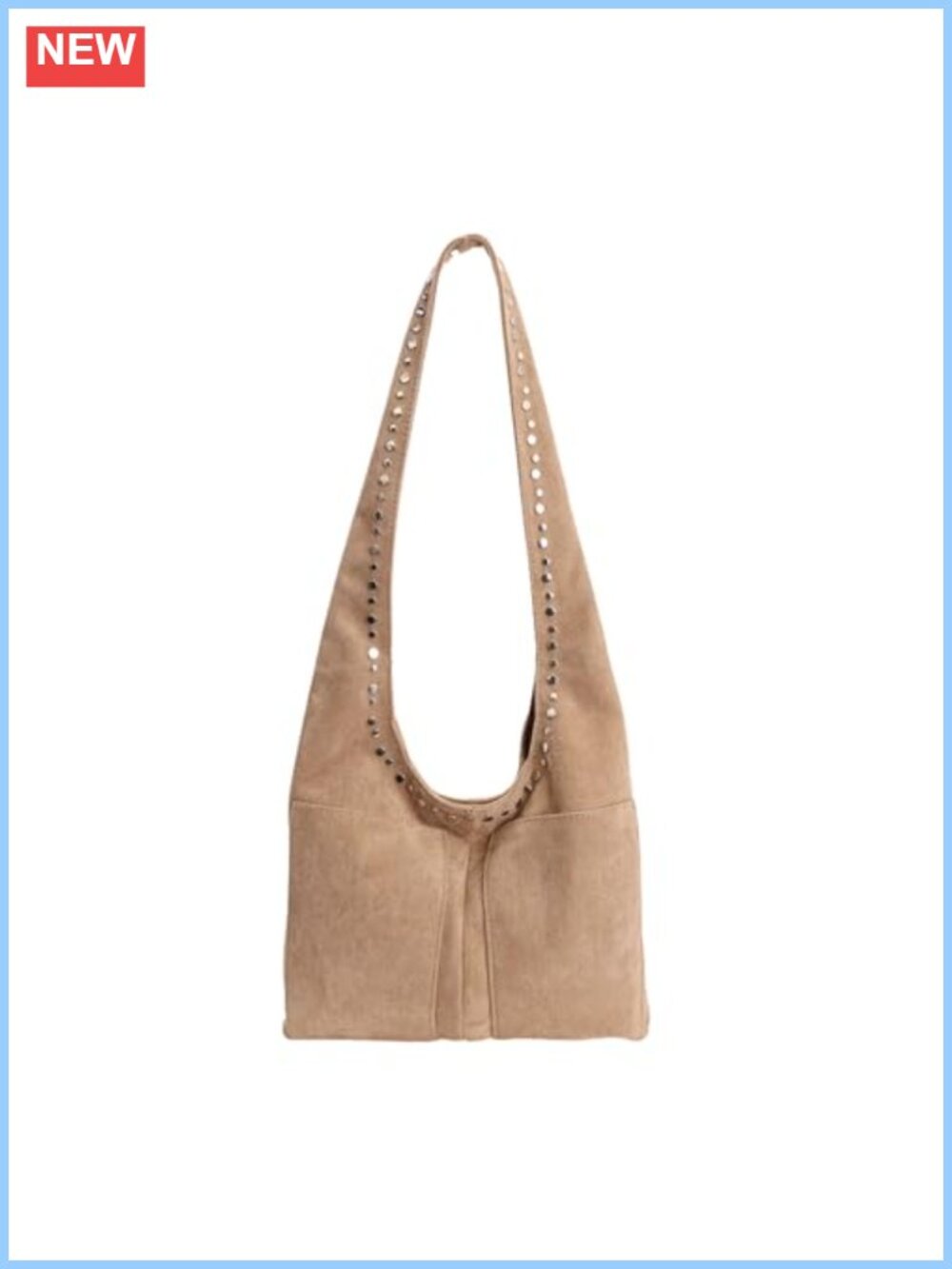 Slouchy Faux Suede Hobo Bag Soft Shoulder Purse Tote for Work Everyday